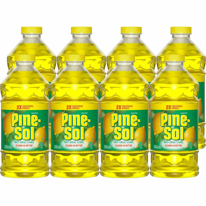 Pine-Sol Multi-Surface Cleaner, 40 fl oz (1.3 quart), Lemon Fresh Scent, 8/Carton (CLO60165CT) Case of 8