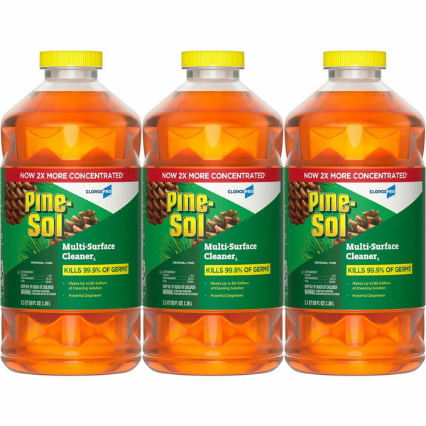 Pine-Sol Multi-Surface Cleaner Concentrate, 80 fl oz (2.5 quart), Original Scent, 3/Carton (CLO60606) Case of 3