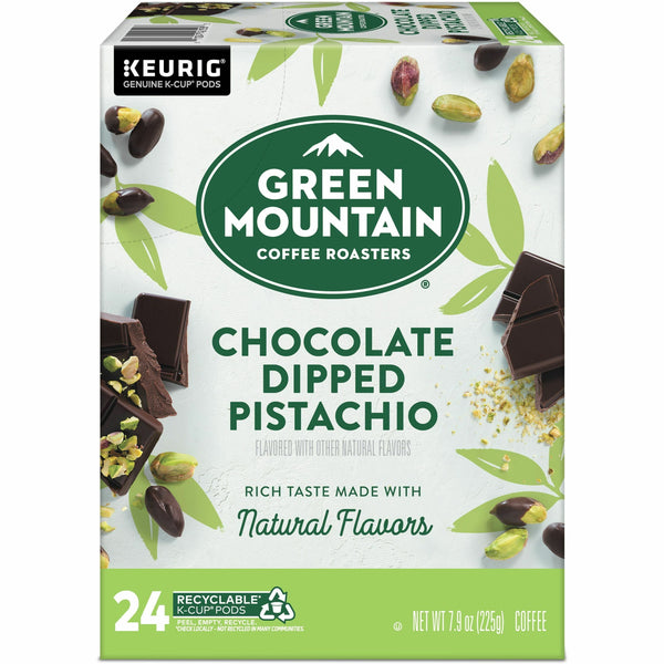 Green Mountain Coffee Roasters® K-Cup Chocolate Dipped Pistachio Coffee, Compatible with Keurig Brewer, Medium, 24/Box (GMT0158) Box of 24