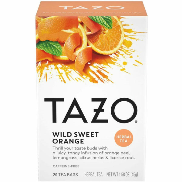 Tazo Wild Sweet Orange Herbal Tea Bag, Herbal Tea, Organic, 20/Box (TZO20034BX) Box of 20