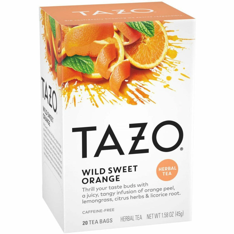 Tazo Wild Sweet Orange Herbal Tea Bag, Herbal Tea, Organic, 20/Box (TZO20034BX) Box of 20