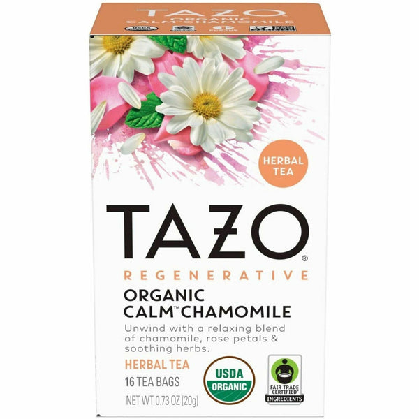 Tazo Regenerative Organic Calm Chamomile, 16/Box (TZO00354BX) Box of 16