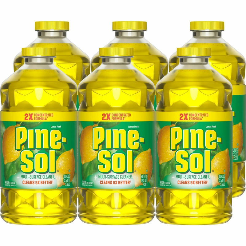 Pine-Sol Multi-Surface Cleaner, 80 fl oz (2.5 quart), Lemon Fresh Scen, 6/Carton (CLO60162CT) Case of 6