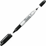 Sharpie Twin-Tip Permanent Marker, Fine/Extra-Fine Bullet Tip, Black, Dozen (SAN32001BX) Box of 12