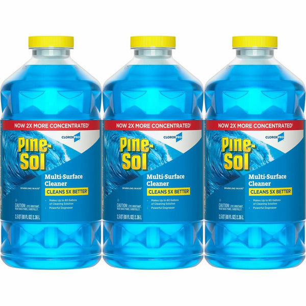 Pine-Sol Multi-Surface Cleaner Concentrate, 80 fl oz (2.5 quart), Sparkling Wave Scen, 3/Carton (CLO60609) Case of 3