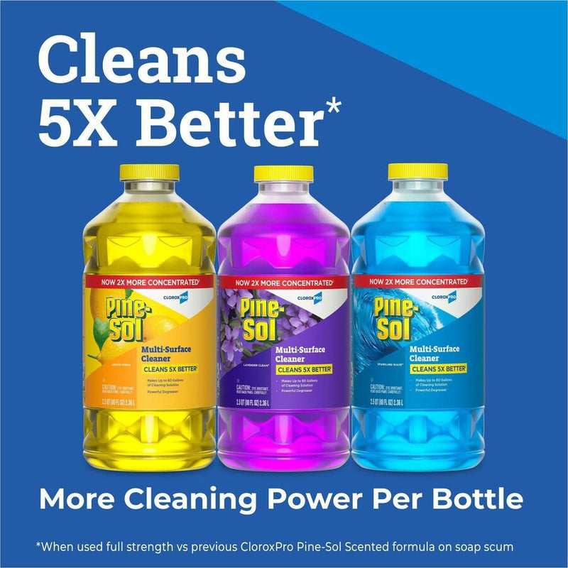 Pine-Sol Multi-Surface Cleaner Concentrate, 80 fl oz (2.5 quart), Sparkling Wave Scen, 3/Carton (CLO60609) Case of 3
