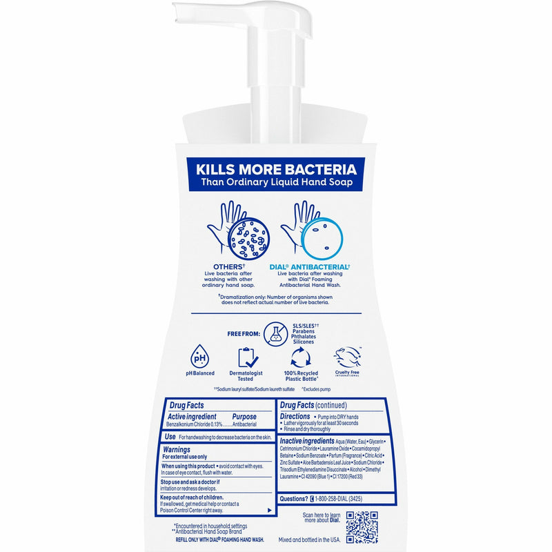 Dial Complete Spring Water Foaming Soap, Spring Water Scent, 10 fl oz, Pump Bottle Dispenser (DIA34739EA) Each