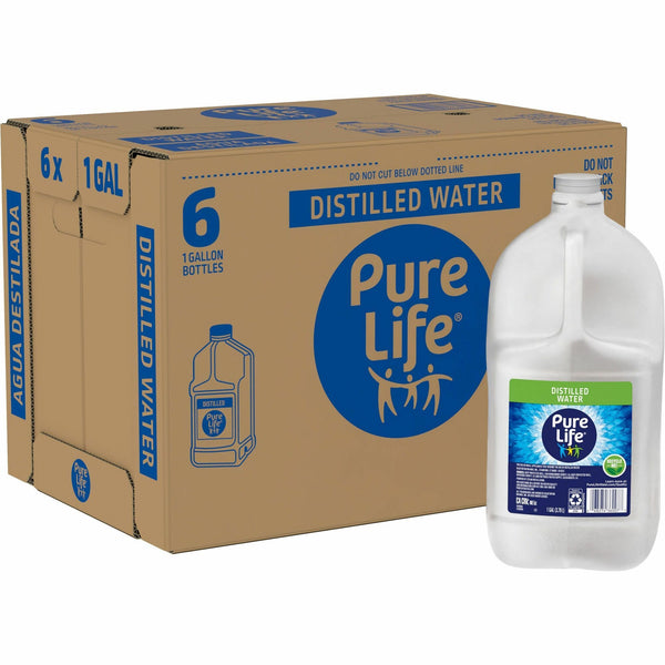 Pure Life Distilled Water, 127.82 fl oz (3.78 L)/Bottle, 6/Carton (NLE12532328) Case of 6