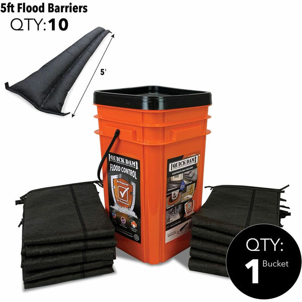 Quick Dam Grab & Go Flood Control Kit, 3.5" Height, 10/Carton, Black (APRQDGG510) Case of 10