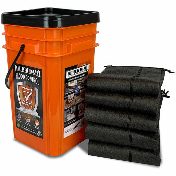 Quick Dam Grab & Go Flood Control Kit, 3.5" Height, 5/Carton, Black (APRQDGG105) Case of 5