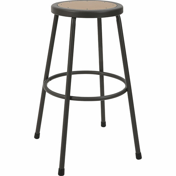 Lorell Metal Shop Stool, Wood, Light Gray, Metal (LLR83082) Each