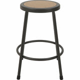 Lorell Metal Shop Stool, Wood, Light Gray (LLR83080) Each