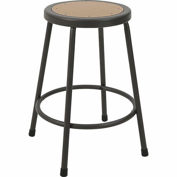 Lorell Metal Shop Stool, Wood, Light Gray (LLR83080) Each