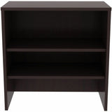 Lorell Essentials 2-shelf Stack-on Bookcase, 36" x 15" x 36", 2 Shelves, Material: Laminate, Metal, Finish: Espresso (LLR69629) Each