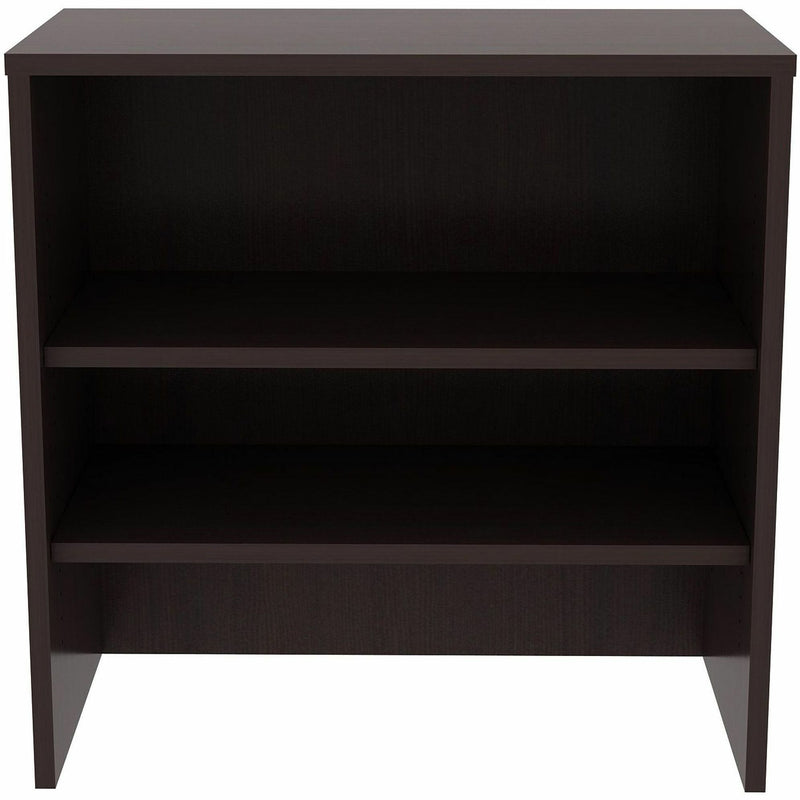 Lorell Essentials 2-shelf Stack-on Bookcase, 36" x 15" x 36", 2 Shelves, Material: Laminate, Metal, Finish: Espresso (LLR69629) Each