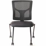 Lorell Conjure Mesh Training Chairs, Polyurethane, Molded Foam, Fabric Seat, Black, 2/Carton (LLR62020) Case of 2