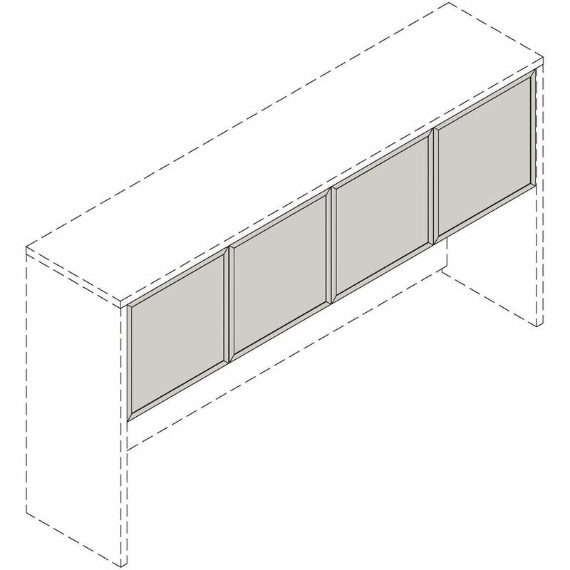 Lorell Desk-Mount Hutch Frosted Glass Door, 72" (LLR59713) Set of 4