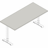 Lorell Multipurpose Tabletop, 30" x 66" x 1", Band Edge, Cherry (LLR62681) Each