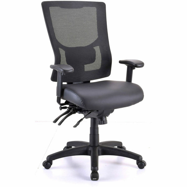 Lorell Conjure High-Back Office Chair, Vinyl, Foam, Polyurethane Seat, High Back, Black, Armrest (LLR62040) Each