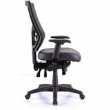 Lorell Conjure High-Back Office Chair, Vinyl, Foam, Polyurethane Seat, High Back, Black, Armrest (LLR62040) Each