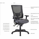 Lorell Conjure High-Back Office Chair, Vinyl, Foam, Polyurethane Seat, High Back, Black, Armrest (LLR62040) Each