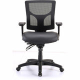 Lorell Conjure Mid-Back Office Chair, Vinyl, Foam, Polyurethane Seat, Mid Back, Black, Armrest (LLR62041) Each