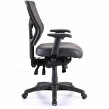 Lorell Conjure Mid-Back Office Chair, Vinyl, Foam, Polyurethane Seat, Mid Back, Black, Armrest (LLR62041) Each