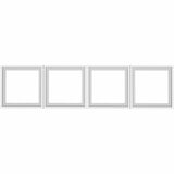 Lorell Desk-Mount Hutch Frosted Glass Door, 66" (LLR59712) Set of 4