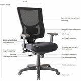 Lorell Conjure High-Back Office Chair, Fabric Seat, High Back, Black, Armrest (LLR62015) Each