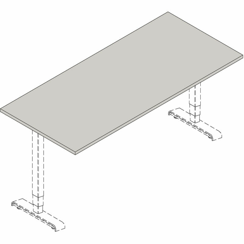 Lorell Multipurpose Tabletop, 30" x 66" x 1", Band Edge, Walnut (LLR62682) Each