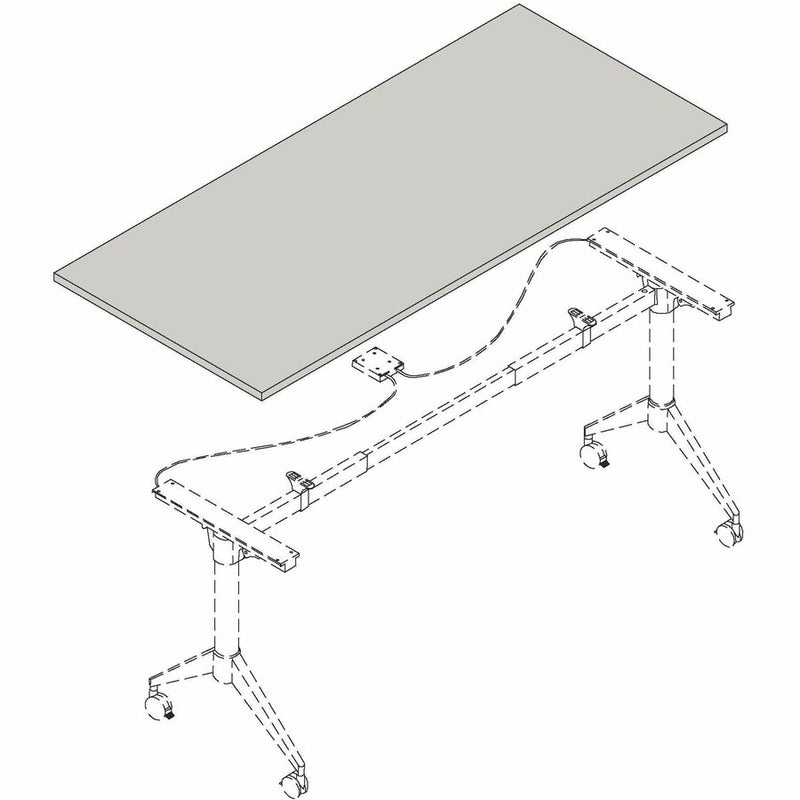 Lorell Multipurpose Tabletop, 30" x 66" x 1", Band Edge, Walnut (LLR62682) Each