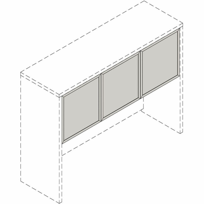 Lorell Desk-Mount Hutch Frosted Glass Door, 48" (LLR59710) Set of 3