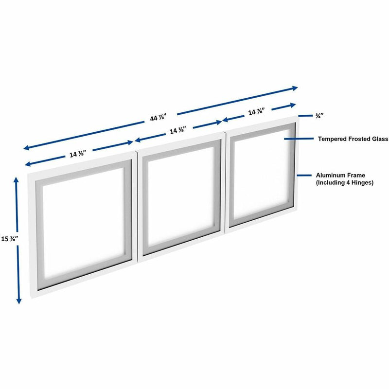 Lorell Desk-Mount Hutch Frosted Glass Door, 48" (LLR59710) Set of 3