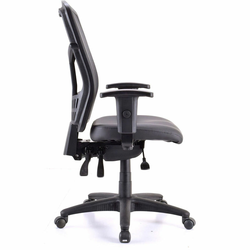 Lorell Executive Antimicrobial High-back Chair, Antimicrobial Vinyl Seat, Black Frame, High Back, 5-star Base (LLR86240) Each