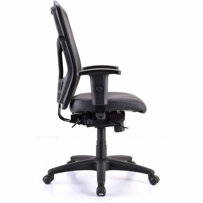 Lorell Executive High-back Swivel Chair, Antimicrobial Vinyl Seat, High Back, 5-star Base, Black, Armrest (LLR86245) Each