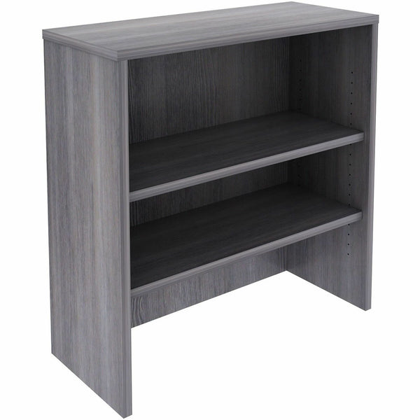 Lorell Essentials 2-shelf Stack-on Bookcase, 36" x 15" x 36", 2 Shelves, Material: Laminate, Metal, Finish: Weathered Charcoal (LLR69628) Each