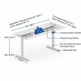 Lorell Sit-to-Stand Two-Tier Base, Silver Two-tier Base, 275 lb Capacity, Height Adjustable, 45.10" Height (LLR25971) Each