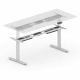 Lorell Sit-to-Stand Two-Tier Base, Silver Two-tier Base, 275 lb Capacity, Height Adjustable, 45.10" Height (LLR25971) Each