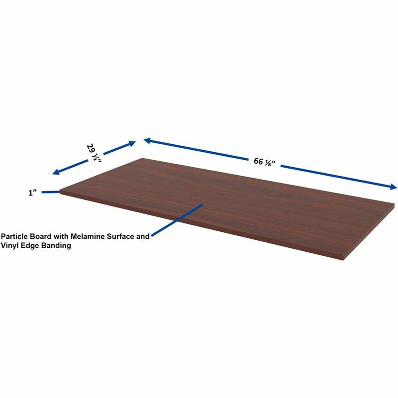 Lorell Multipurpose Tabletop, 30" x 66" x 1", Band Edge, Mahogany (LLR62680) Each