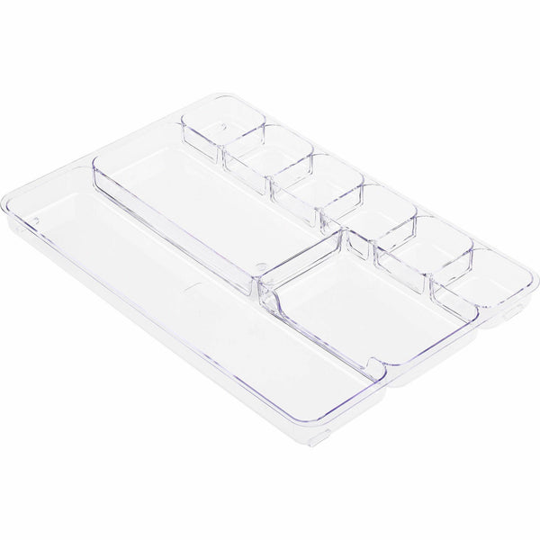 Lorell Drawer Tray Organizer, 9 Compartment(s), Clear, Plastic (LLR60007) Each