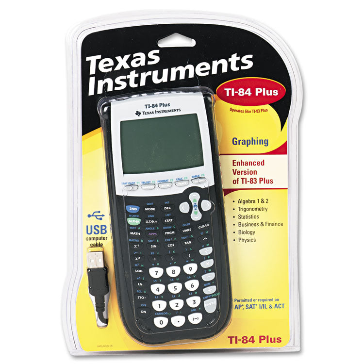 Texas Instruments TI-84Plus Programmable Graphing Calculator, 10-Digit LCD (TEXTI84PLUS) Each