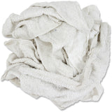 TASKBrand 25 lb. Economy Terry Rags, White, 1 Carton (HOS53725) 25 Pounds