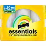 Bounty Essentials Paper Towels, 108 Sheets/Roll, White, 6/Pack (PGC11095) Pack of 6