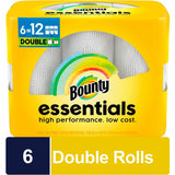 Bounty Essentials Paper Towels, 108 Sheets/Roll, White, 6/Pack (PGC11095) Pack of 6