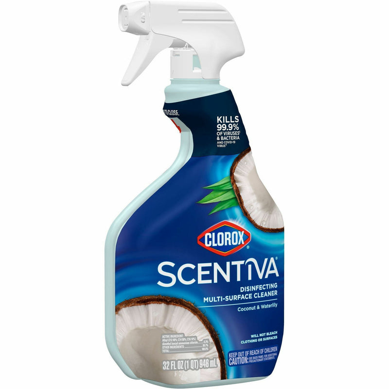 Clorox Scentiva Multi-Surface Cleaner, 32 fl oz (1 quart), Coconut & Water Lily Scent (CLO60521) Each