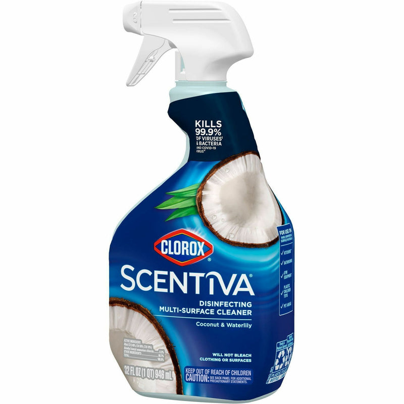 Clorox Scentiva Multi-Surface Cleaner, 32 fl oz (1 quart), Coconut & Water Lily Scent (CLO60521) Each