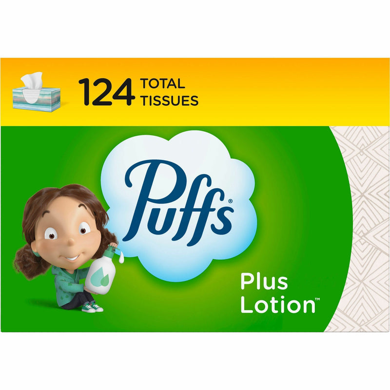 Puffs Basic Facial Tissue, Green, 124/Box, 24/Carton (PGC39346CT) Case of 24