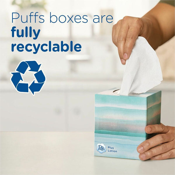 Puffs Basic Facial Tissue, Green, 124/Box, 24/Carton (PGC39346CT) Case of 24