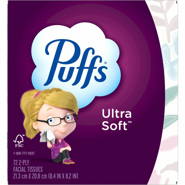 Puffs Ultra Soft Facial Tissue, Purple, 72/Box, 24 Box/Carton (PGC97788CT) Case of 24