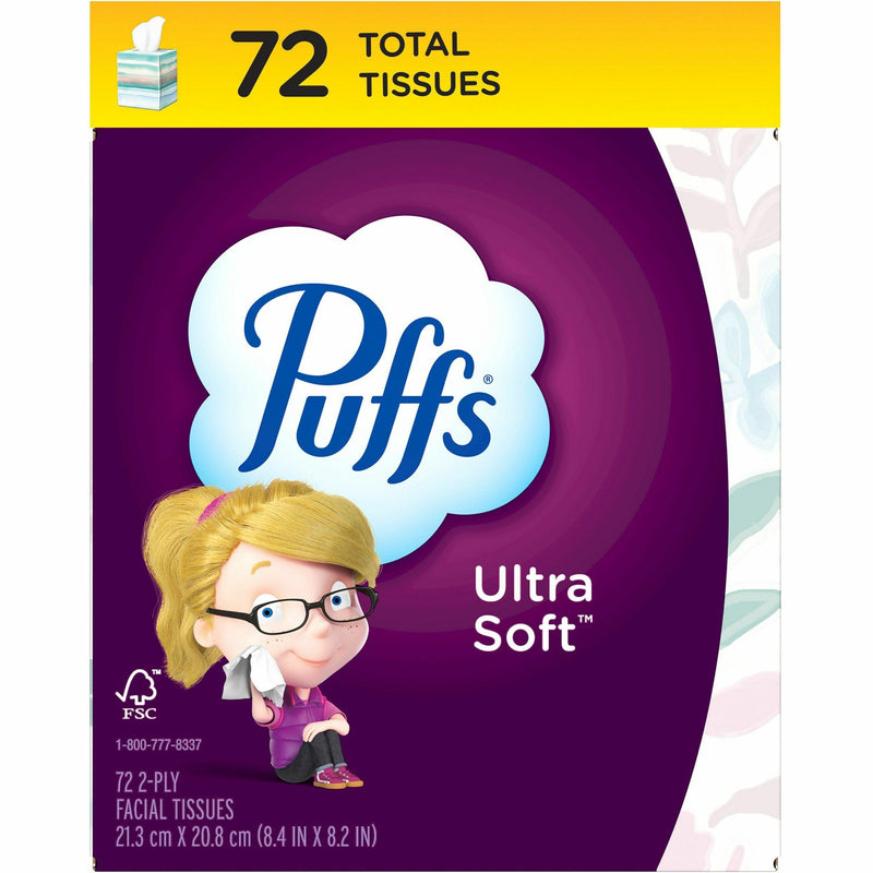 Puffs Ultra Soft Facial Tissue, Purple, 72/Box, 24 Box/Carton (PGC97788CT) Case of 24